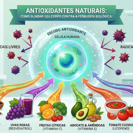 Antioxidantes Naturais: O Segredo para Blindar seu Corpo Contra a “Ferrugem” Biológica