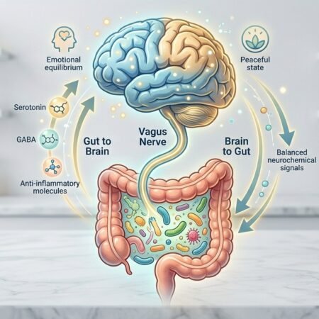 O Eixo Intestino-Cérebro: Como sua Flora Intestinal Controla seu Humor e Ansiedade